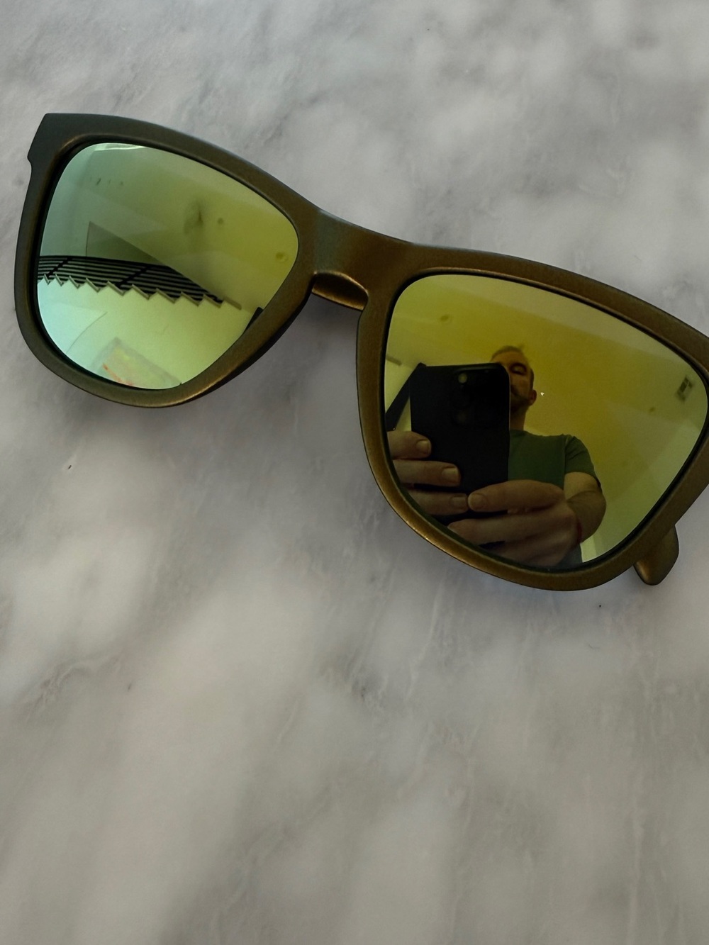 goodr Mirrored  Yellow Lens Cat-Eye Sunglasses